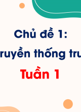 Chủ đề 1. Tự hào truyền thống trường em  Tuần 1